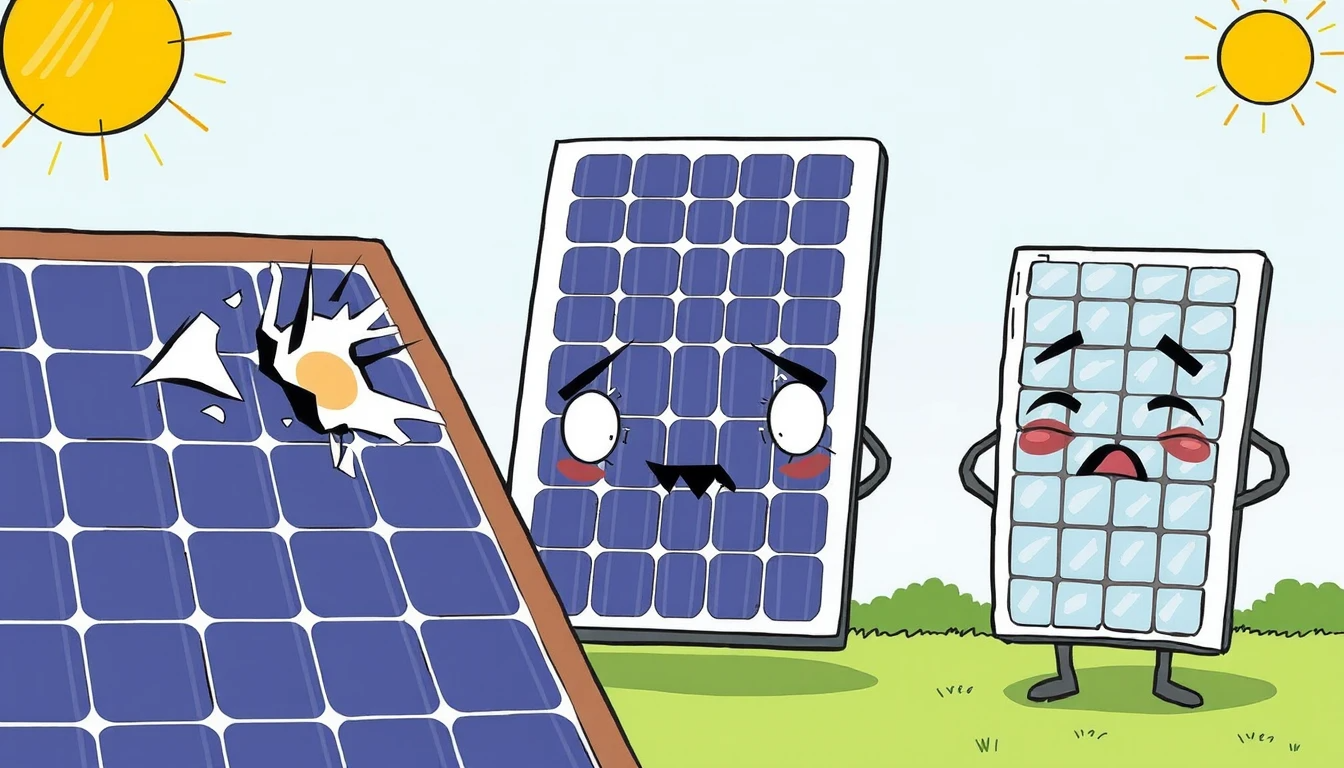 Damaged Solar Panel